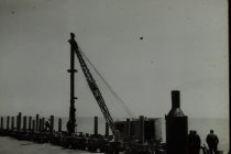 Long concrete pier under construction